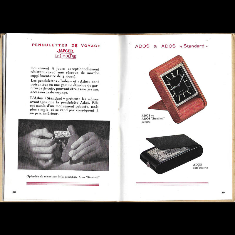 Jaeger-Lecoultre - Catalogue Chefs-d'oeuvre des temps modernes (circa 1932-1937)