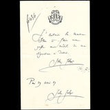 Le Printemps - Lettre autographe signée de Jules Jaluzot au graveur Stern (1889)