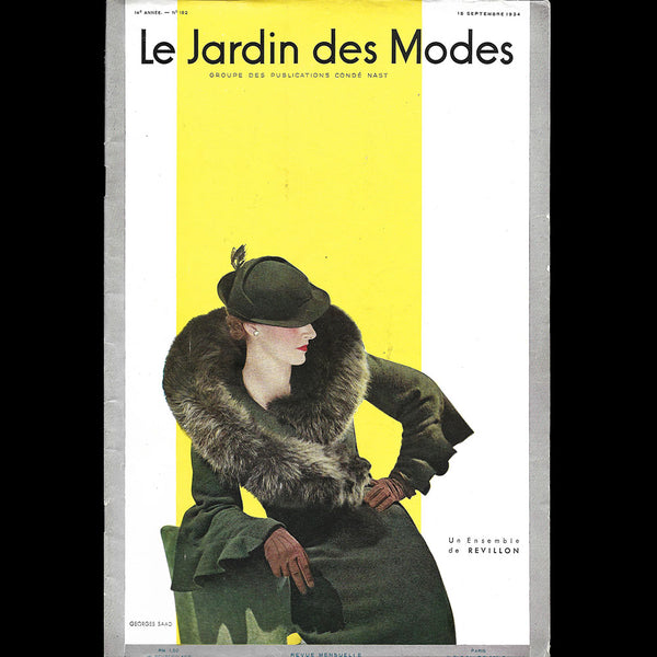 Le Jardin des Modes, n°182, 15 septembre 1934, ensemble de Revillon