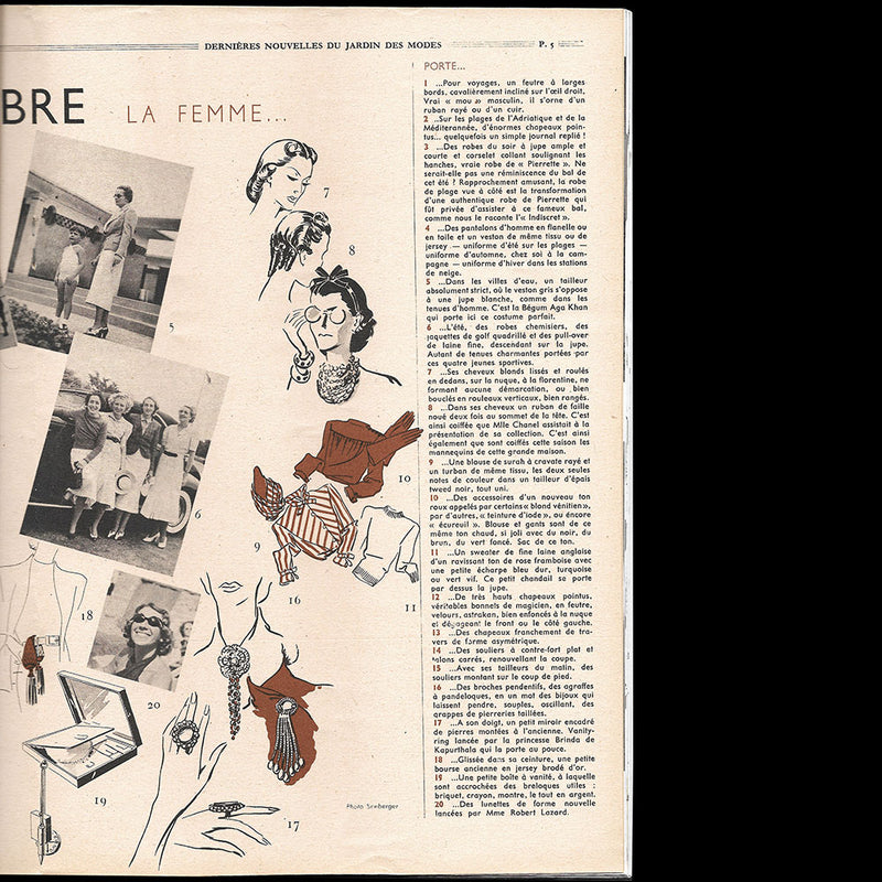 Le Jardin des Modes, n°240, 15 septembre 1937, ensemble de Schiaparelli