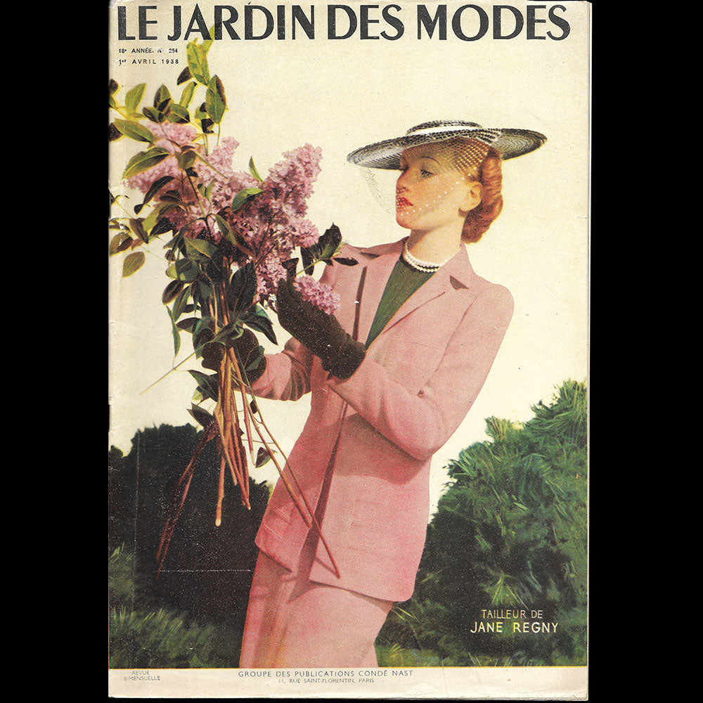 Le Jardin des Modes, n°254, 1er avril 1938, tailleur de Jane Regny