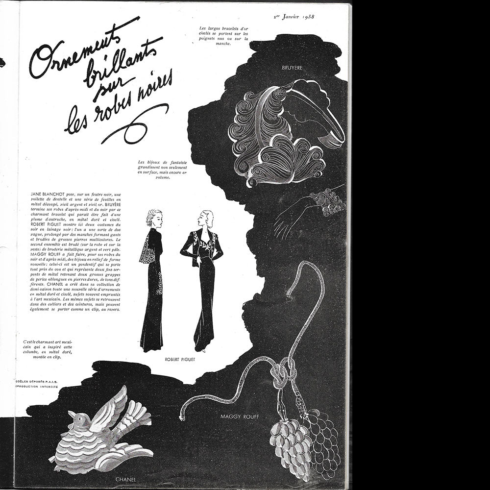 Le Jardin des Modes, n°248, 1er janvier 1938, chemise de nuit de Jeanne Lanvin