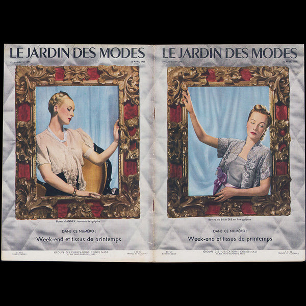 Le Jardin des Modes, n°279, 15 avril 1939, boléro de Bruyère