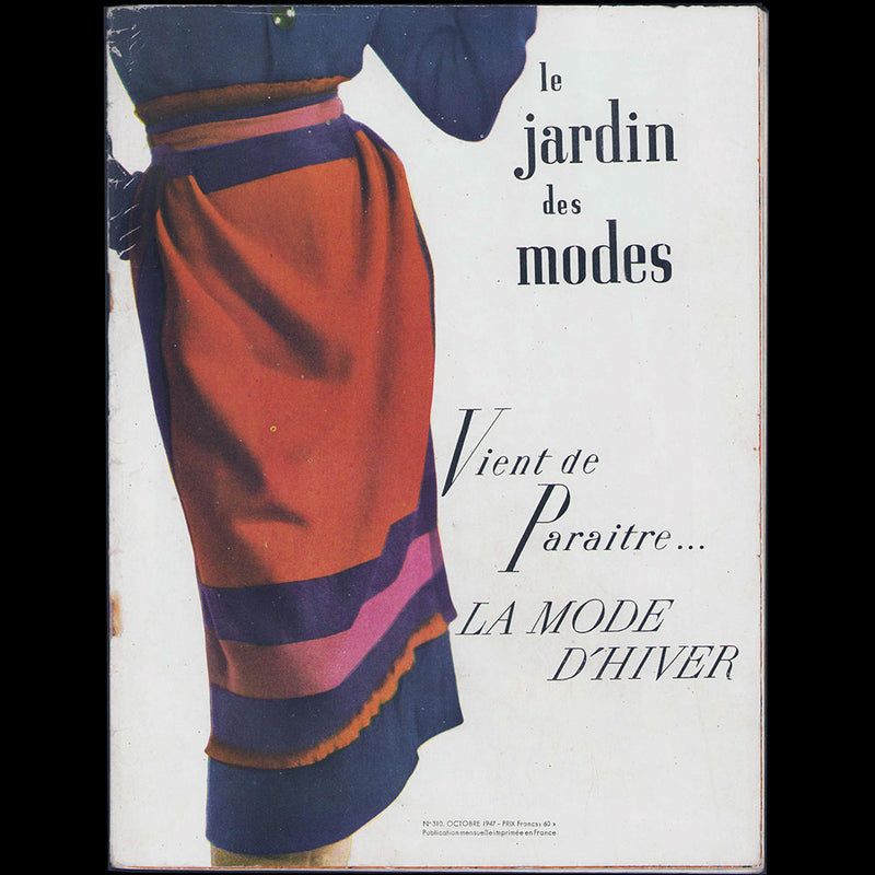 Le Jardin des Modes, n°310, octobre 1947, couverture de Honeyman