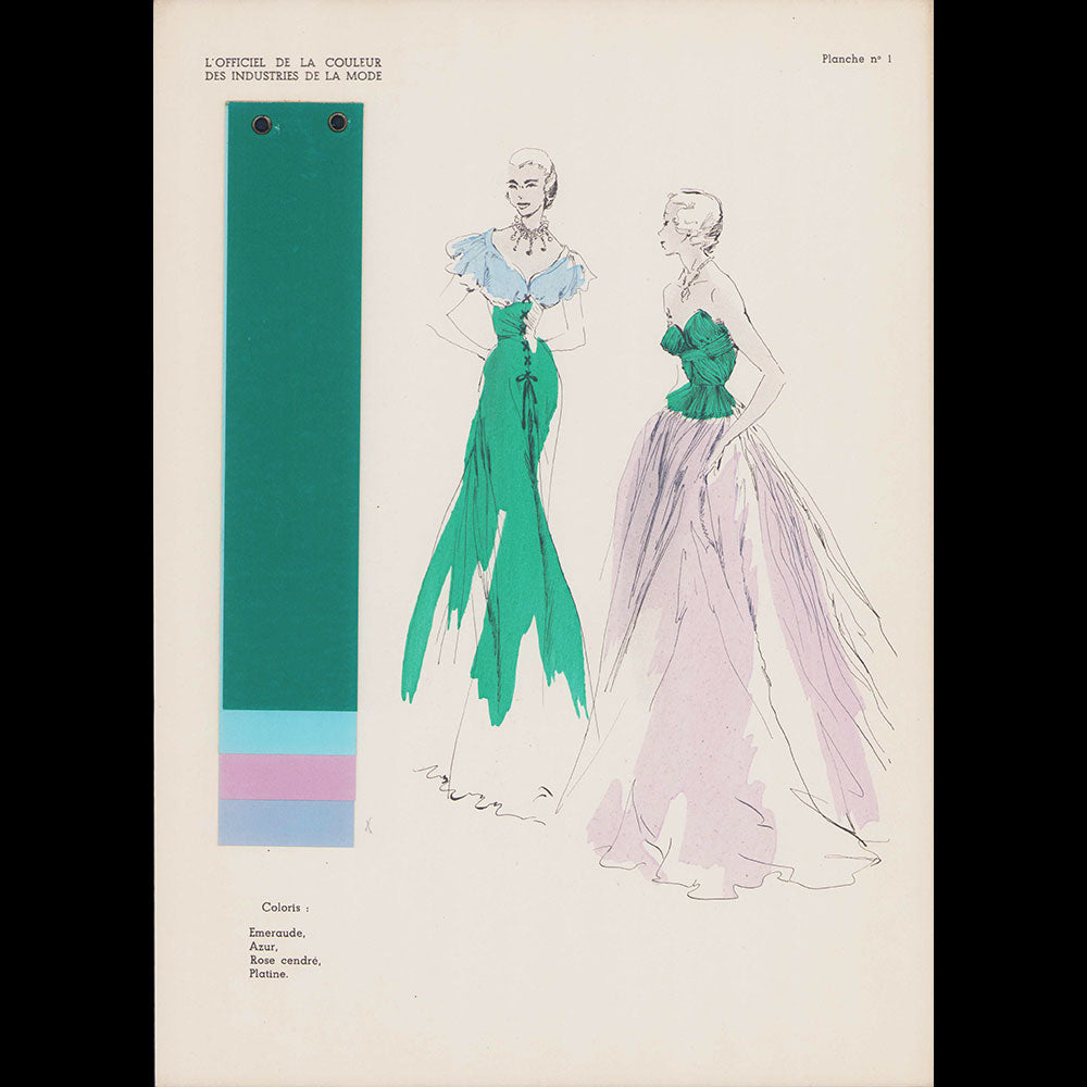 L'Officiel de la Couleur des Industries de la Mode, été 1949