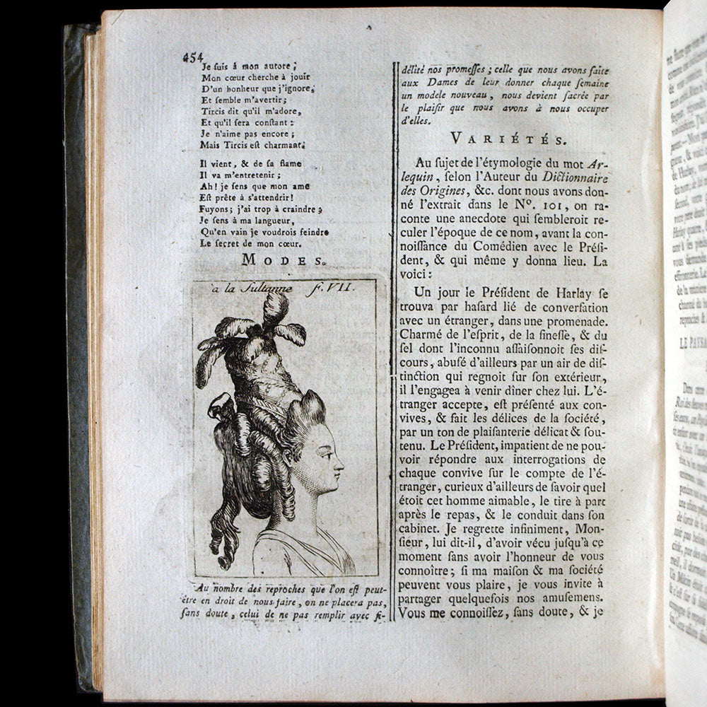 La Feuille sans Titre - Réunion des 181 première livraisons, seize gravures de coiffures 1777