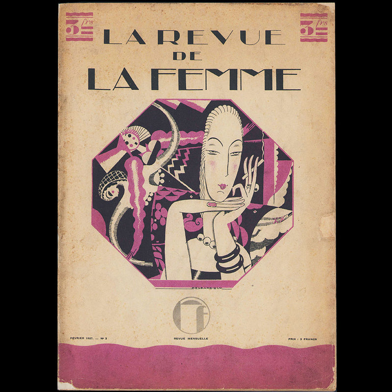 La Revue de la Femme, n°3 (février 1927), couverture de Desbarbieux
