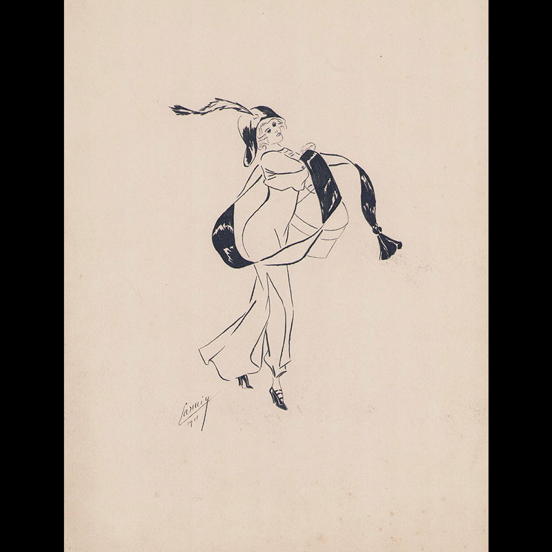 Elégantes, réunion de deux dessins de Larmig (1911)
