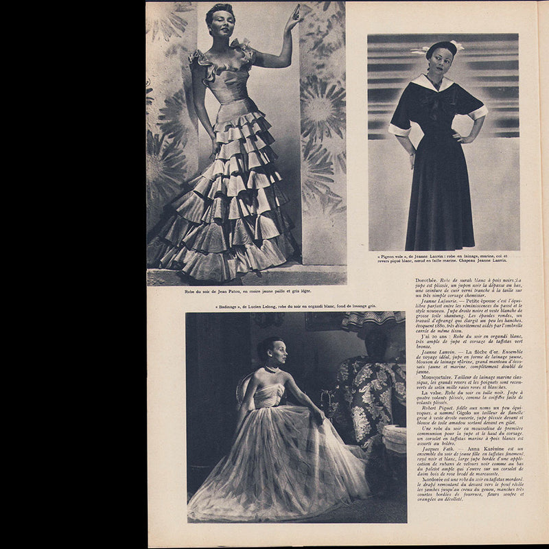 Le Monde Illustré, Haute Couture, Triomphe de la Qualité Française (3 avril 1948)