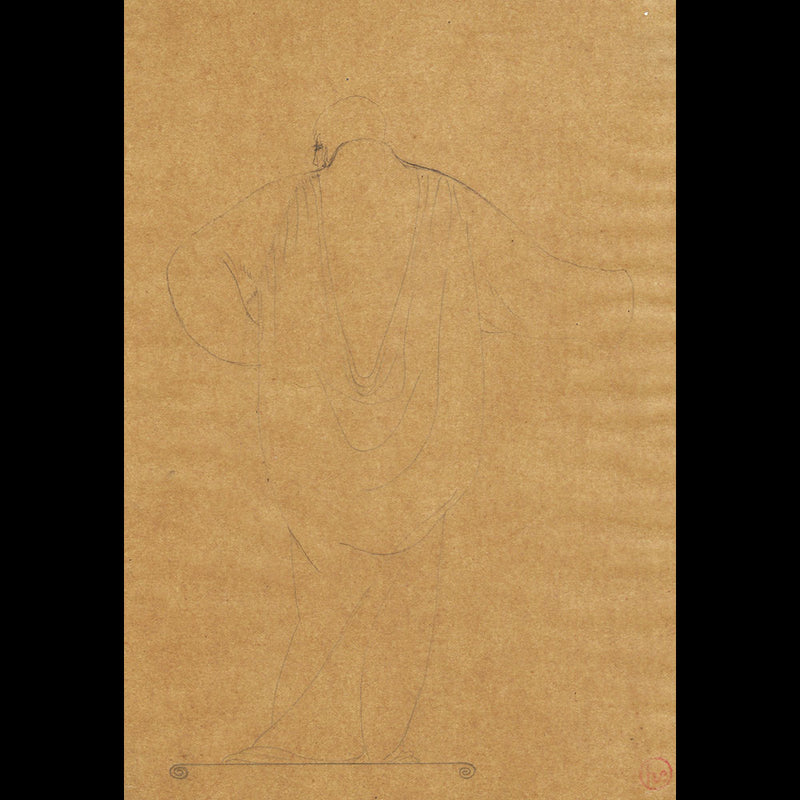 Gazette du Bon Ton - Le Manteau de Pourpre, deux dessins de Georges Lepape pour la planche du n°2 de 1914