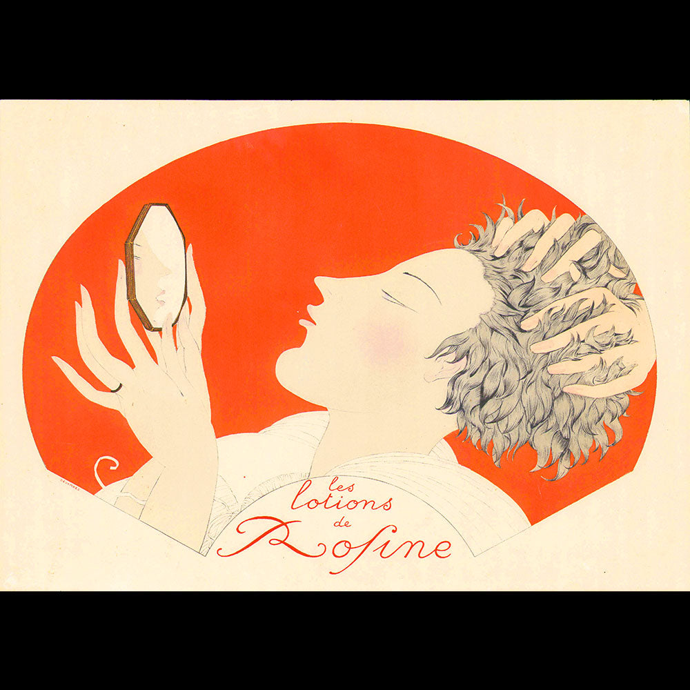 Paul Poiret - Les Lotions de Rosine, pochoir des Parfums de Rosine par Georges Lepape (1923)