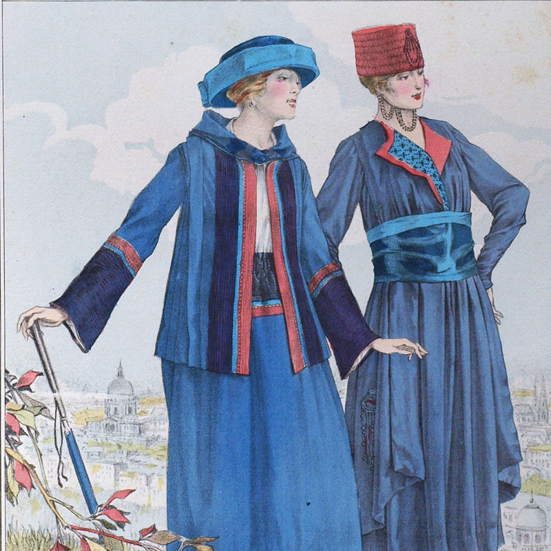 Lanvin - Robes simples, gravure des Elégances Parisiennes (1916)
