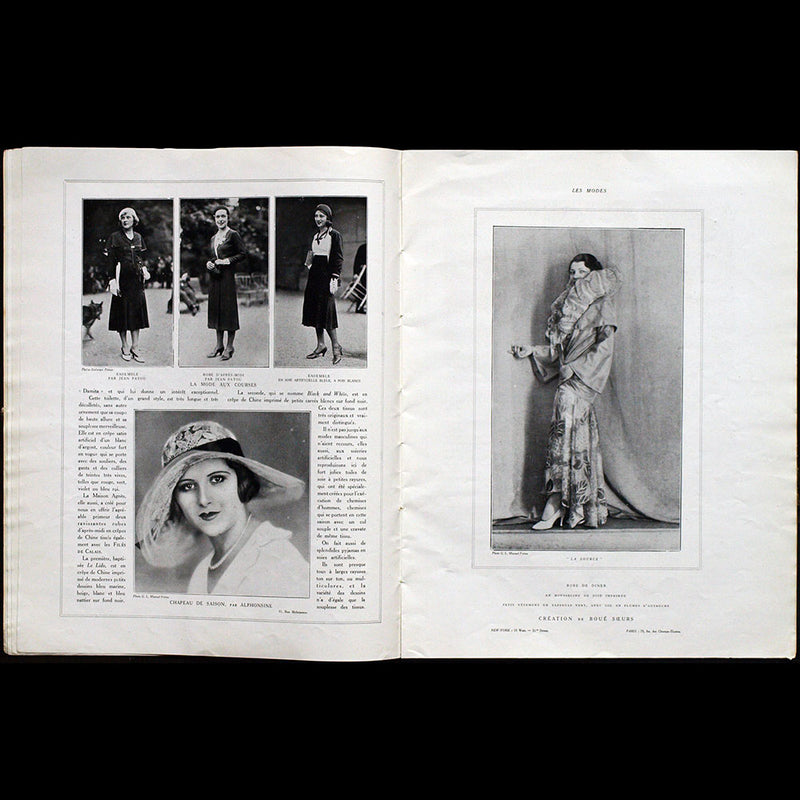 Les Modes (juillet 1930), couverture de Manuel Frères d'un modèle de la maison Cheruit