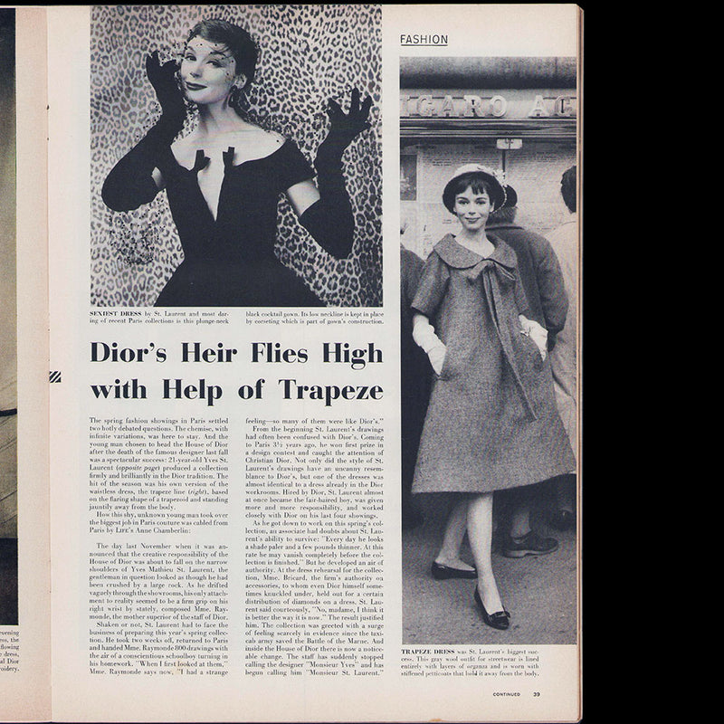 Life - Dior's heir flies high with Help of trapeze (March 3rd 1958)