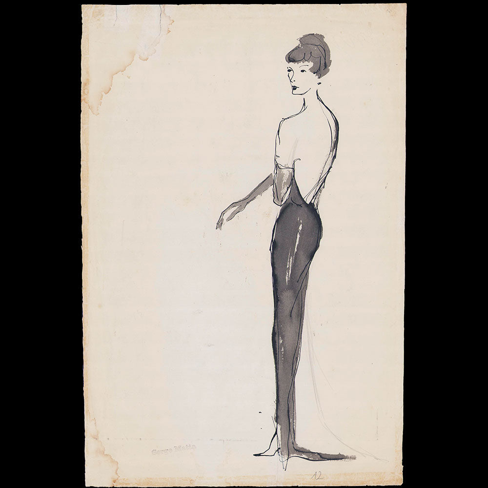 Serge Matta - Dessin double face (circa 1958-1962)