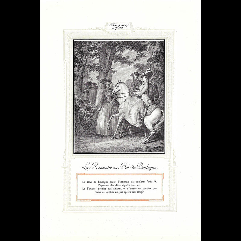 Fourrures Max - La mode au XVIIIe siècle par Moreau Le Jeune et au XXe siècle par Drian