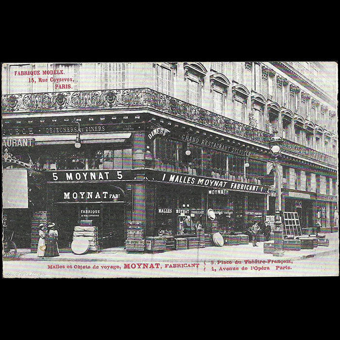 Moynat - Magasin du malletier, 5 place du Théâtre Français à Paris (circa 1910)