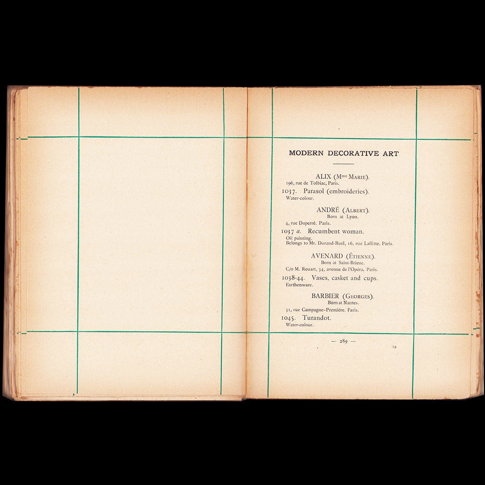 Exposition de San-Francisco - Panama Pacific International Exposition. Catalogue de la section française des Beaux-Arts (1915)