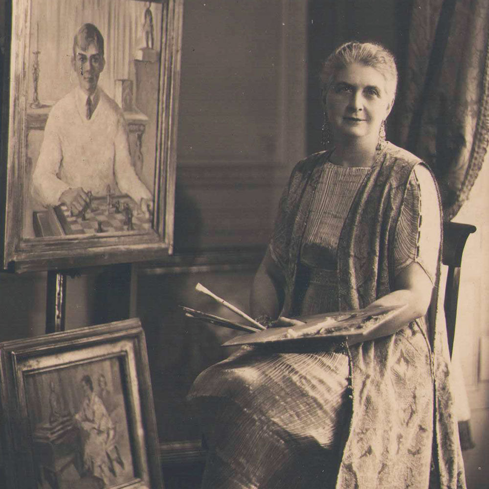 Fortuny - Portrait d'une artiste peintre par de Philiberte de Flaugergues (circa 1920s)