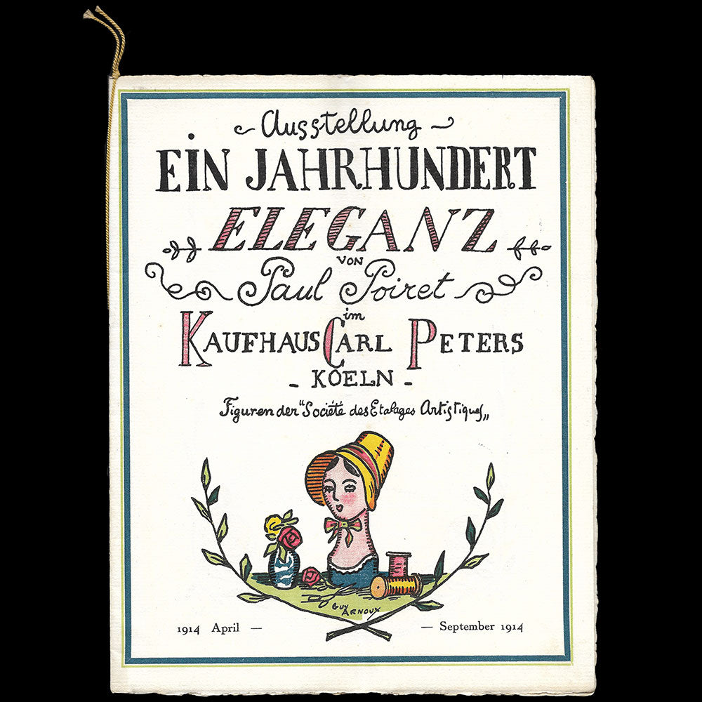 Ein Jahrhundert Eleganz, Ausstellung von Paul Poiret, programme illustré par Guy Arnoux (1914)