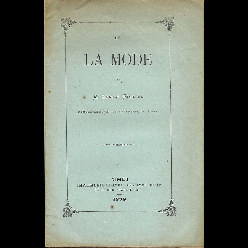 La Mode par Ernest Roussel (1879)