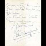 Schiaparelli - Lettre autographe signée adressée à une employée (1954)