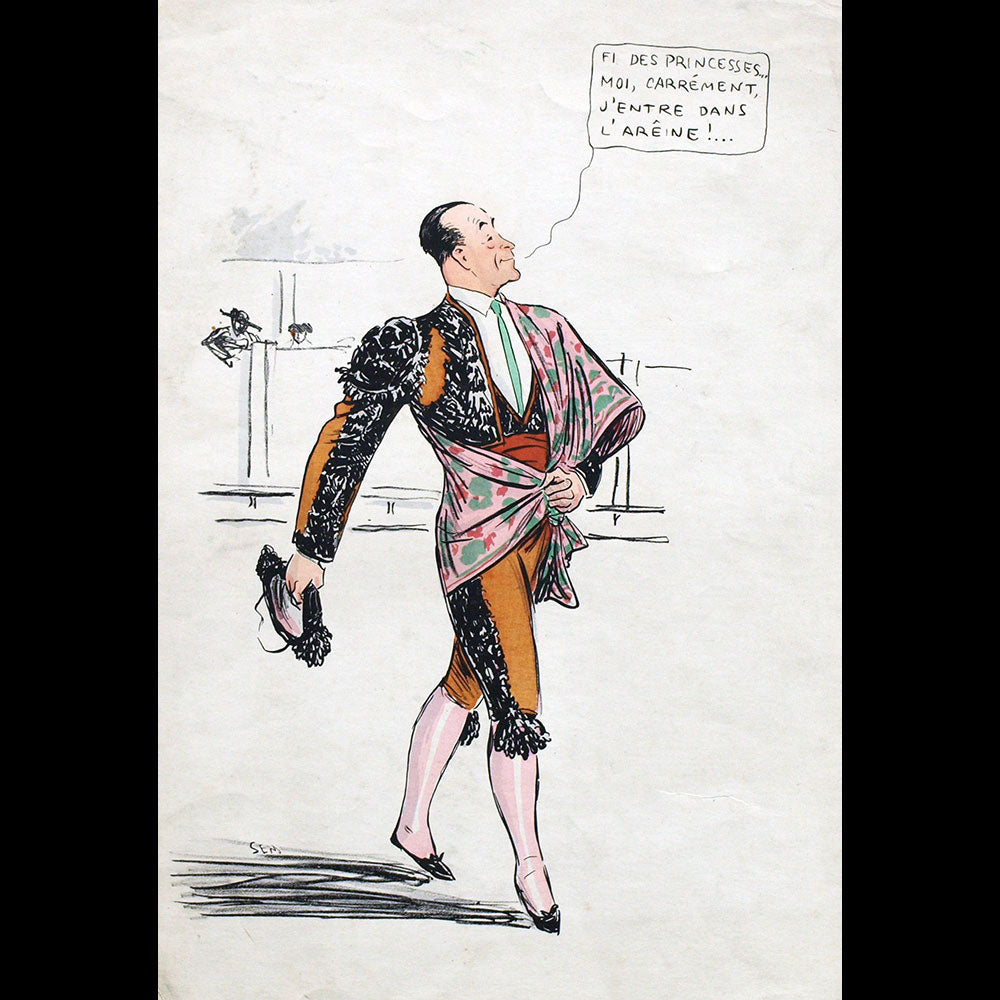 Jean Patou - caricature de SEM pour l'album White Bottoms (1927)
