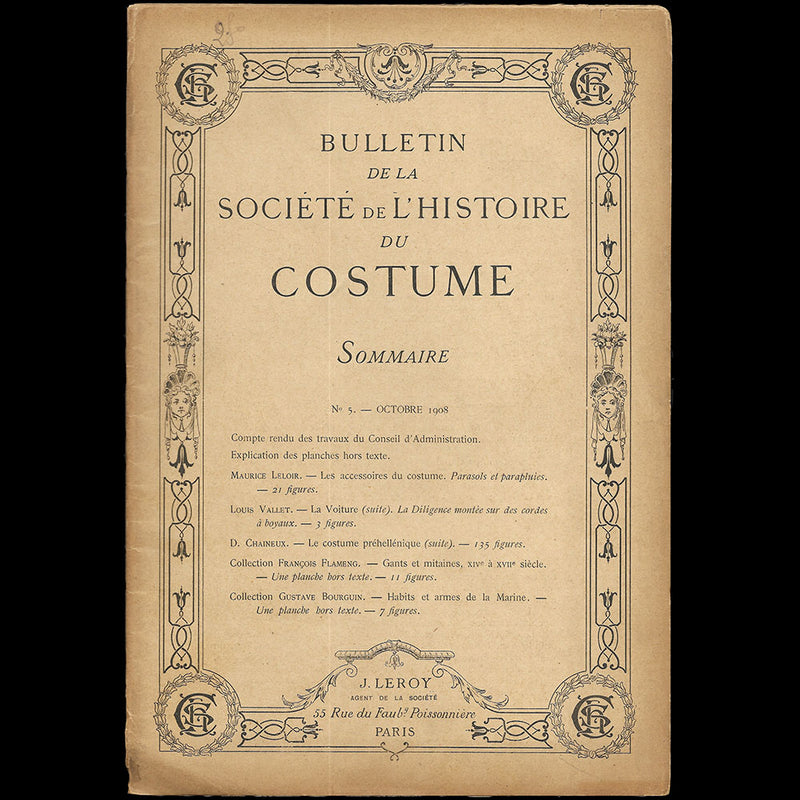 Bulletin de la Société de l'Histoire du Costume, n°5 (octobre 1908)