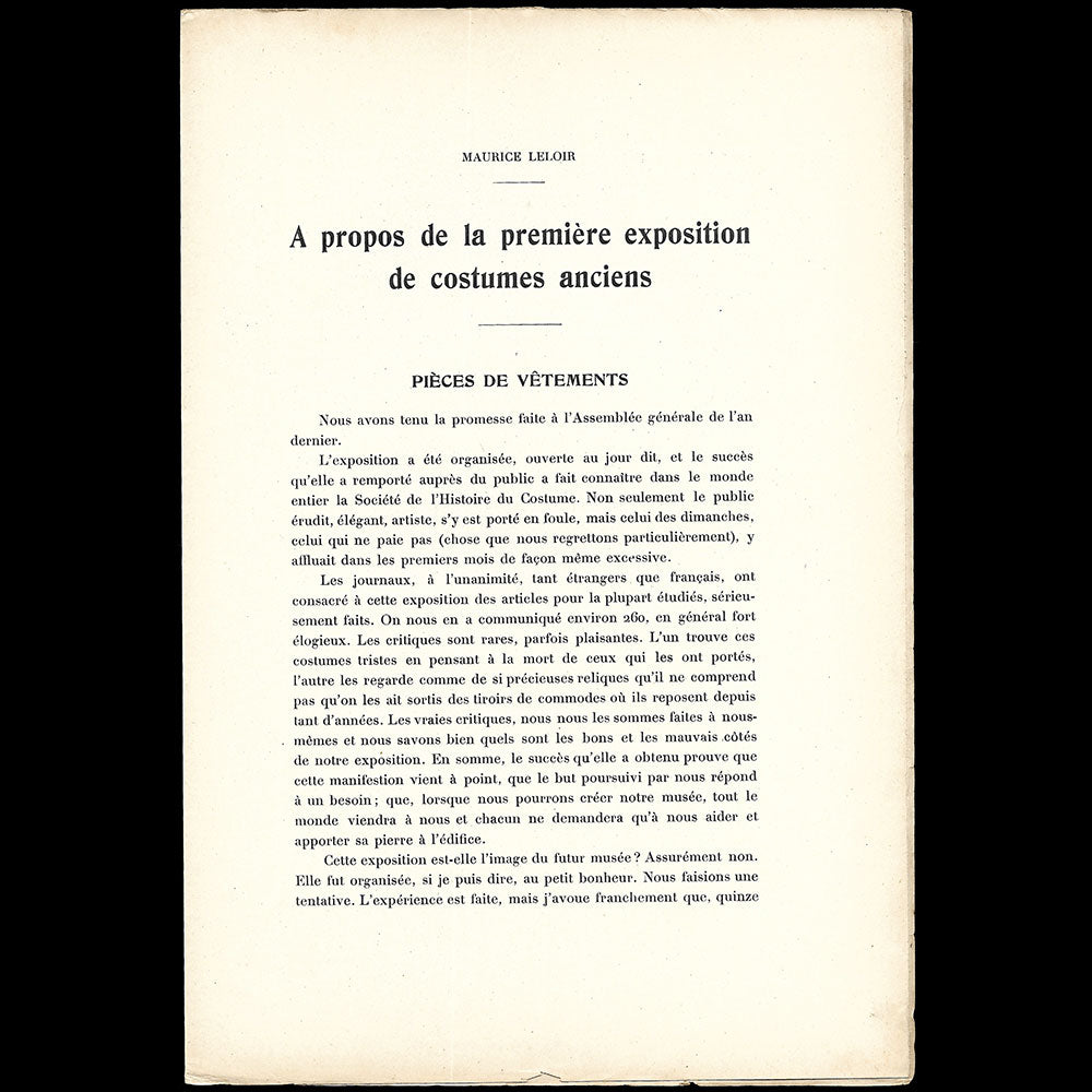 Bulletin de la Société de l'Histoire du Costume, n°7-8 (avril-juillet 1909)