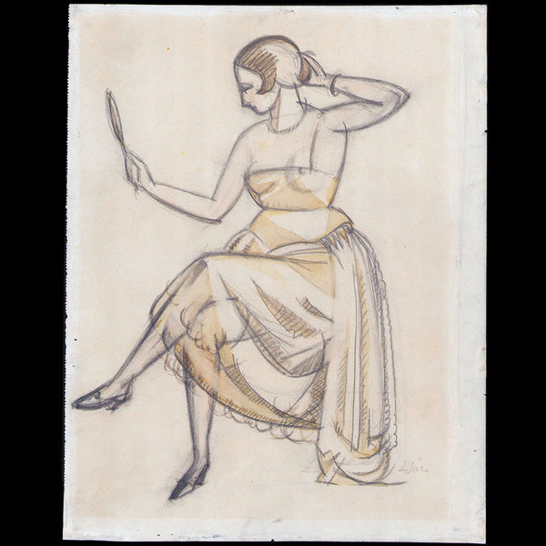 Louis Sue - Femme se coiffant, l'élégante au miroir (1921)