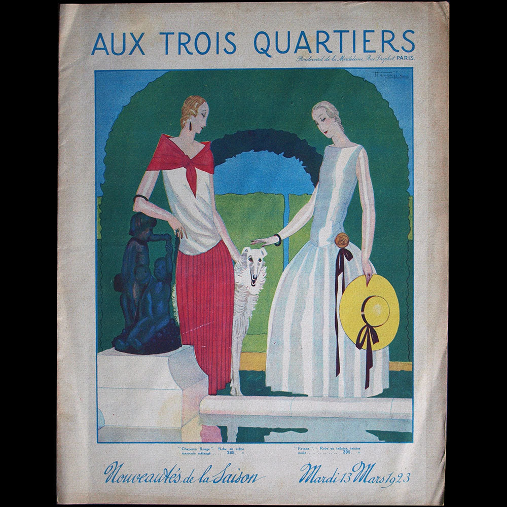 Aux Trois Quartiers - Nouveautés de la Saison, couverture de Hemjic (1923)