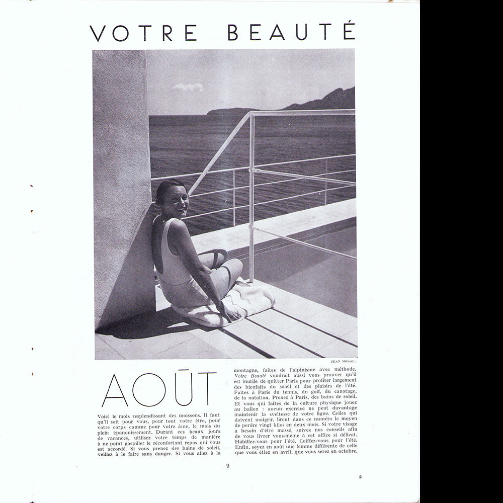 Votre Beauté, août 1933, couverture d'Alban