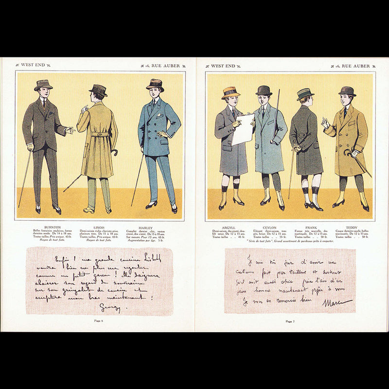 West End Tailors, Correspondance, édition spéciale pour jeune gens, garçonnets, fillettes et jeunes filles (1914)