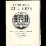 Will Heer - catalogue de l'exposition à la Galerie Georges Petit à Paris (1920)